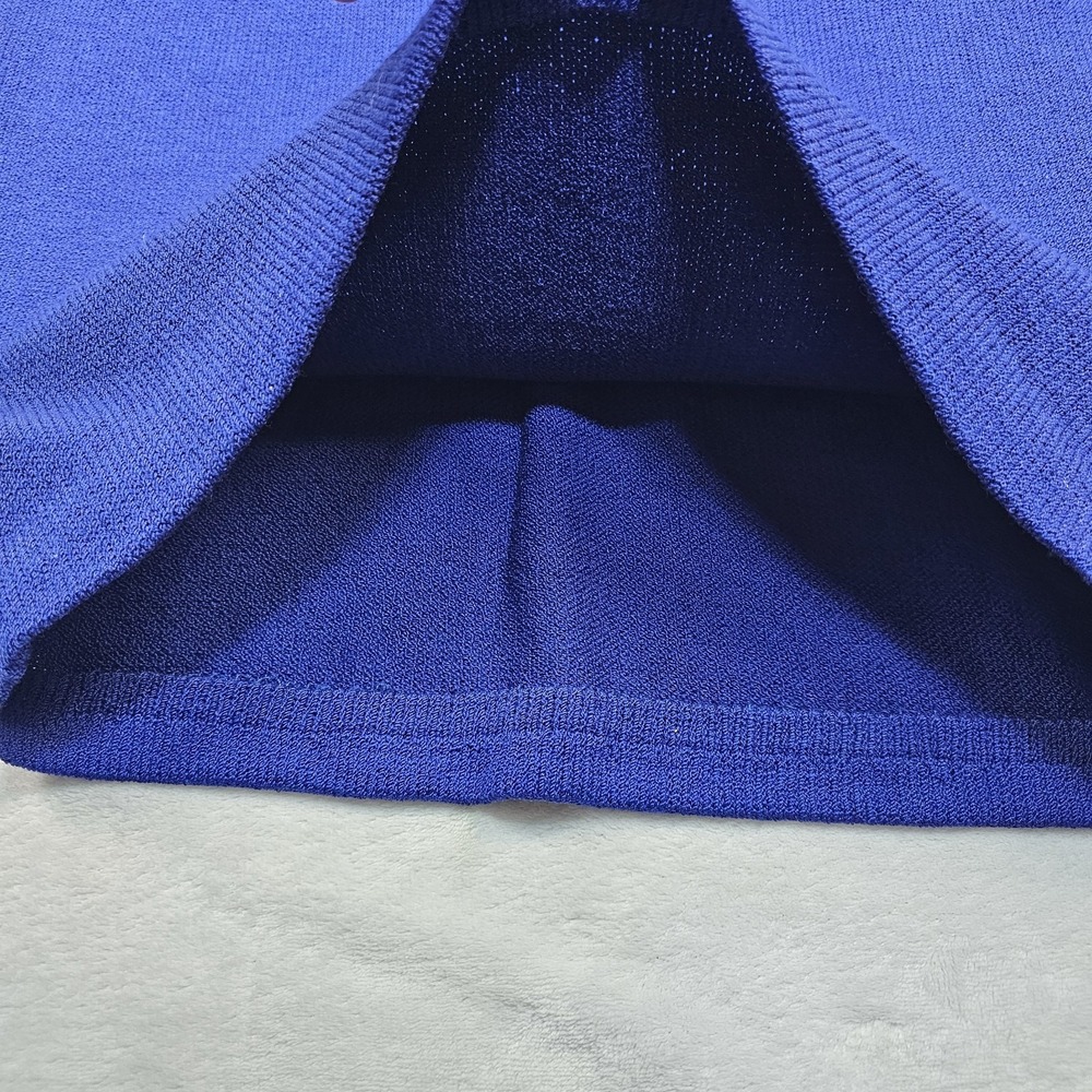 St. John Evening Sheath Dress Womens 8 Knit Mock Neck Sequin Long Sleeve USA - Picture 14 of 16